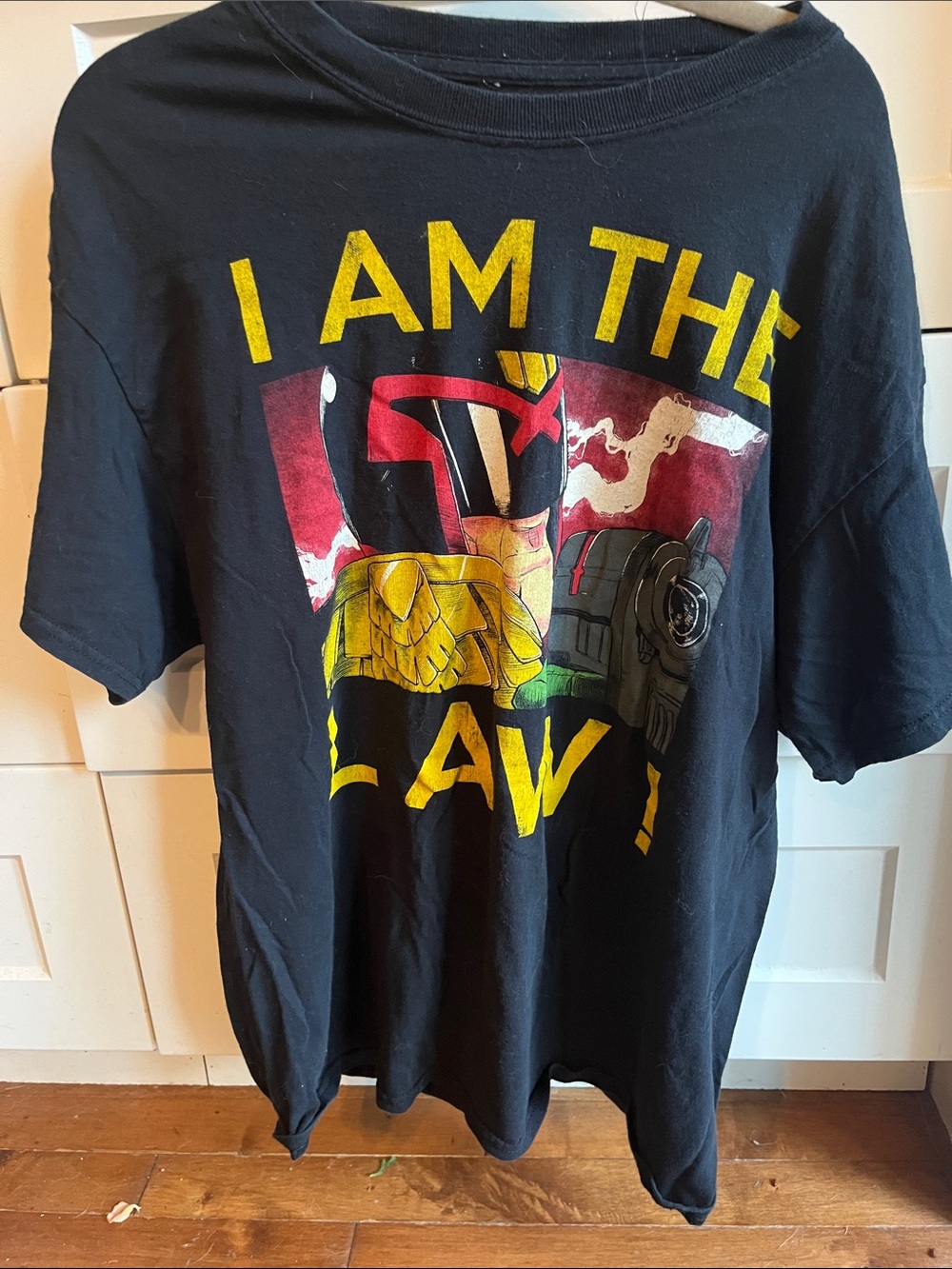 Marvel Black 'I Am The Law' Short Sleeve Tee